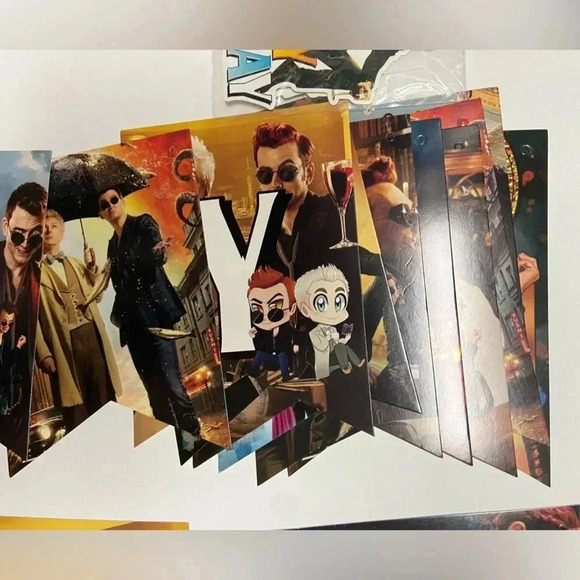 Good Omens - Happy Birthday Banner, Cake  Topper & Cupcake Toppers 🎉 - Picture 13 of 14